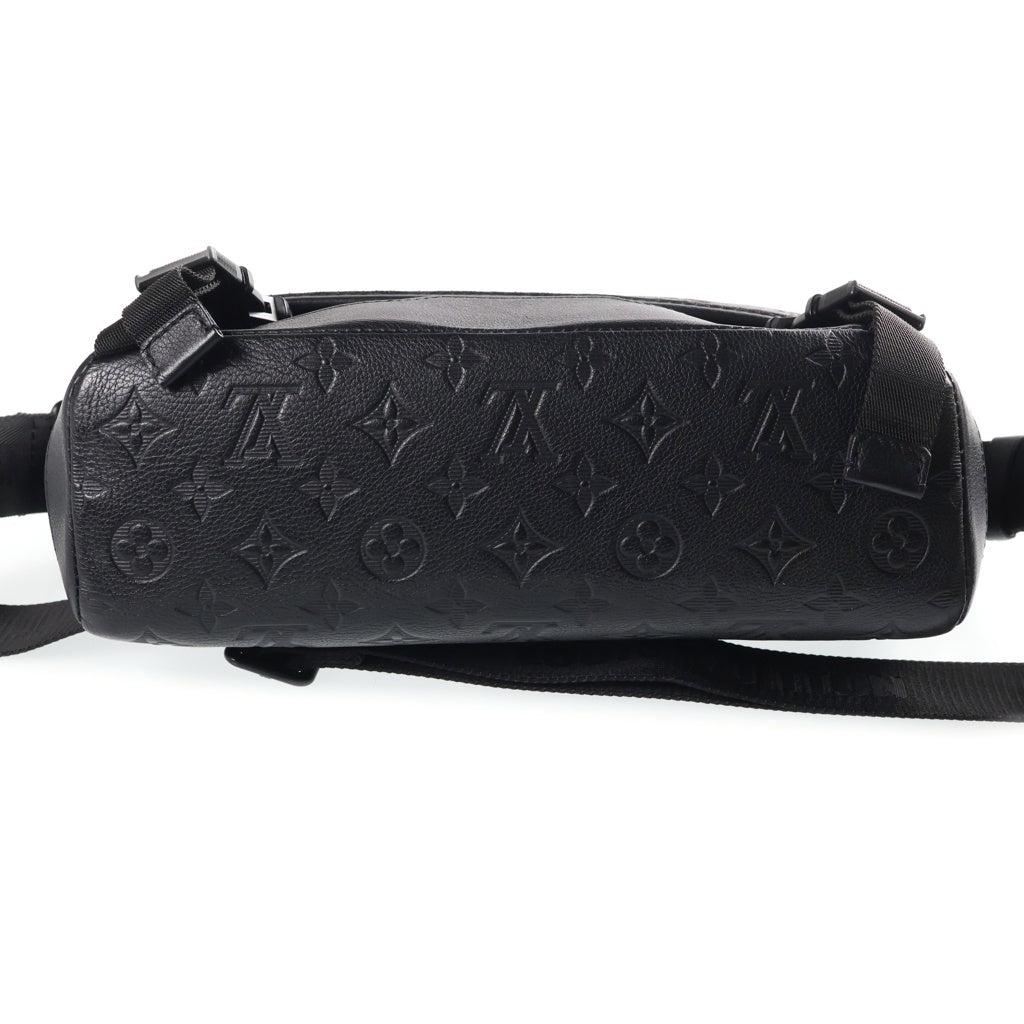 LOUIS VUITTON(ルイヴィトン) モノグラムアンプラント メッセンジャー・ヴォワヤージュ PM ショルダーバッグ ブラック レザー M25121 ブラック金具 レディース