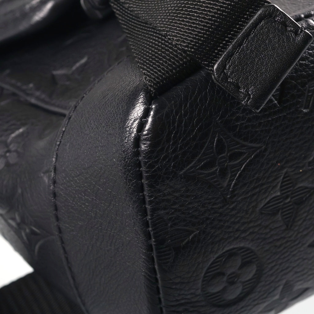 LOUIS VUITTON(ルイヴィトン) モノグラムアンプラント メッセンジャー・ヴォワヤージュ PM ショルダーバッグ ブラック レザー M25121 ブラック金具 レディース