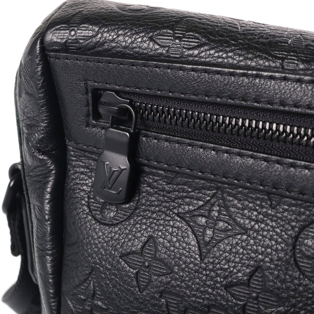 LOUIS VUITTON(ルイヴィトン) モノグラムアンプラント メッセンジャー・ヴォワヤージュ PM ショルダーバッグ ブラック レザー M25121 ブラック金具 レディース