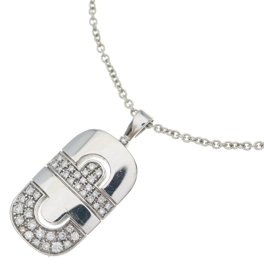 BVLGARI(ブルガリ) パレンテシ ダイヤモンド ネックレス ペンダント K18WG ホワイトゴールド レディース