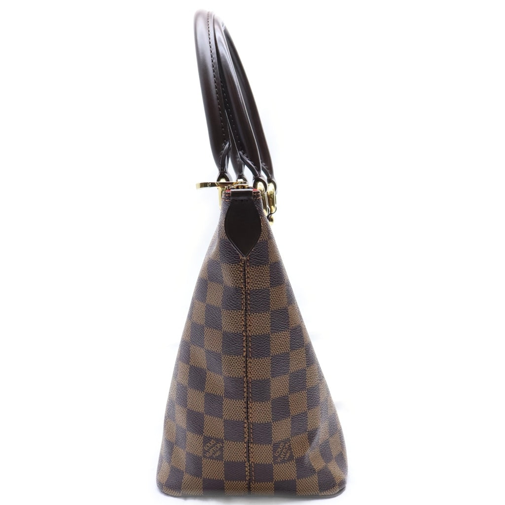 LOUIS VUITTON(ルイヴィトン) ダミエ サレヤPM ハンドバッグ ブラウン レザー×PVC N51183 ゴールド金具 レディース