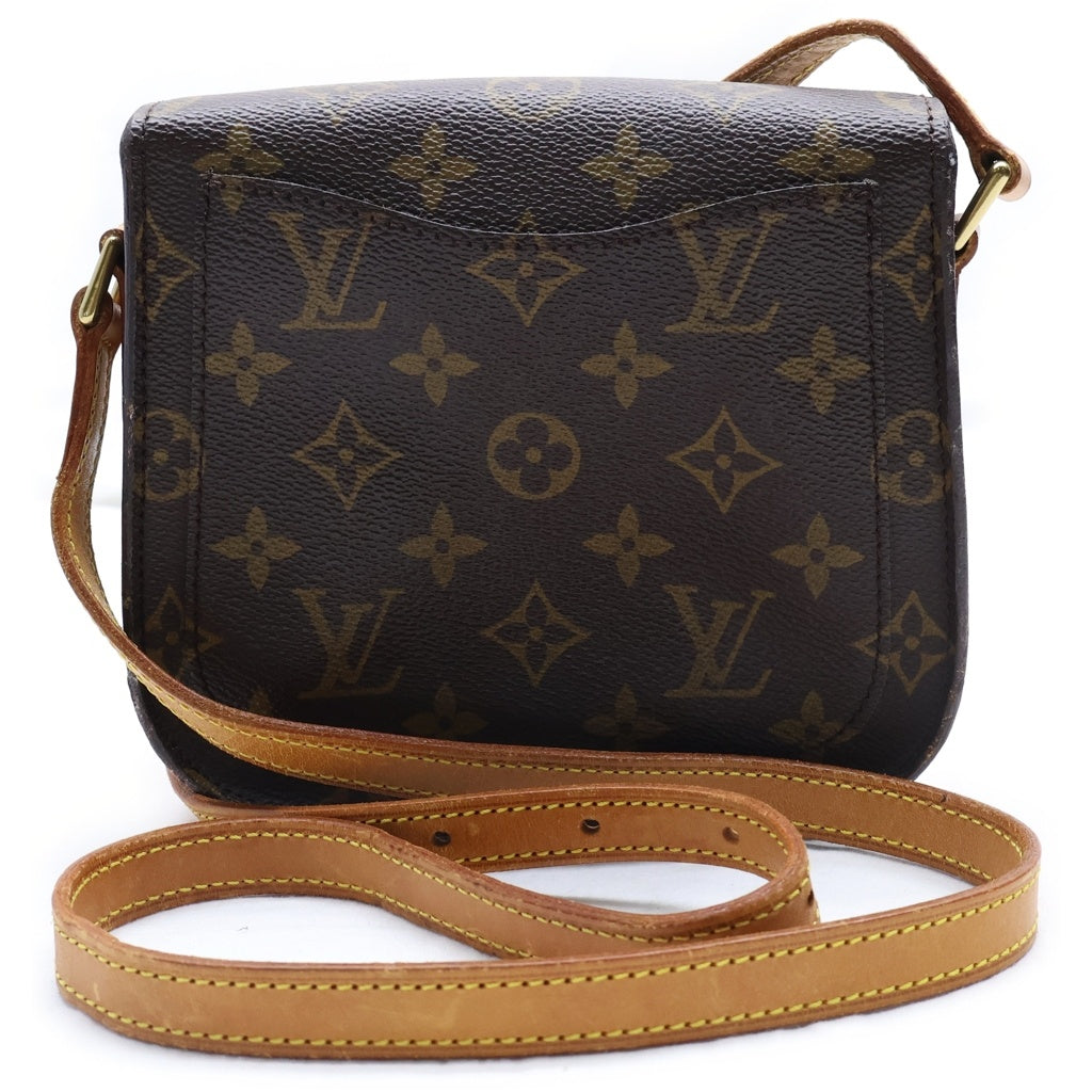 LOUIS VUITTON(ルイヴィトン) サンクルーPM ショルダーバッグ ブラウン レザー×PVC M51244 ゴールド金具 レディース
