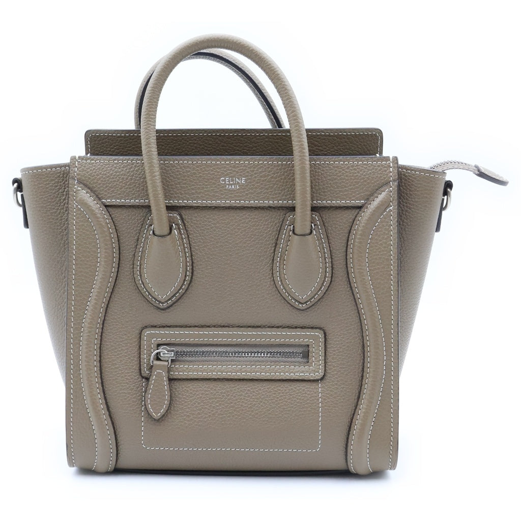 CELINE(セリーヌ) ラゲージ ナノ ブラウン レザー レディース