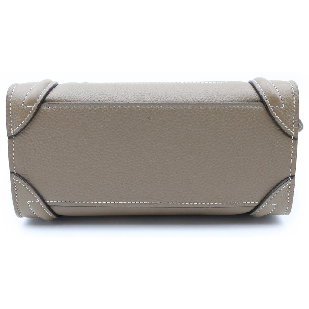 CELINE(セリーヌ) ラゲージ ナノ ブラウン レザー レディース