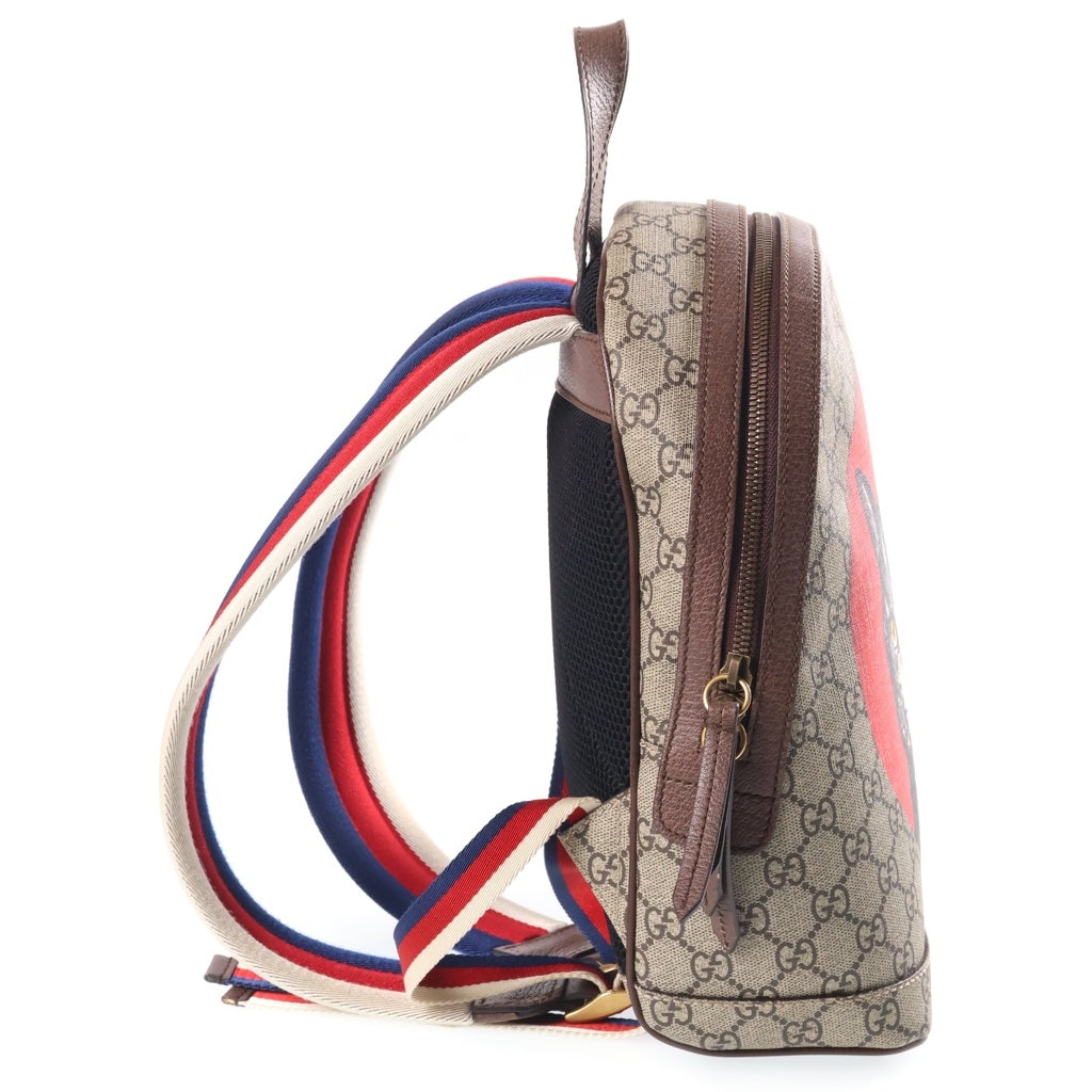 GUCCI(グッチ) GGスプリーム ミスティックキャット PVC レザー バックパック リュックサック ベージュ 495621 レディース