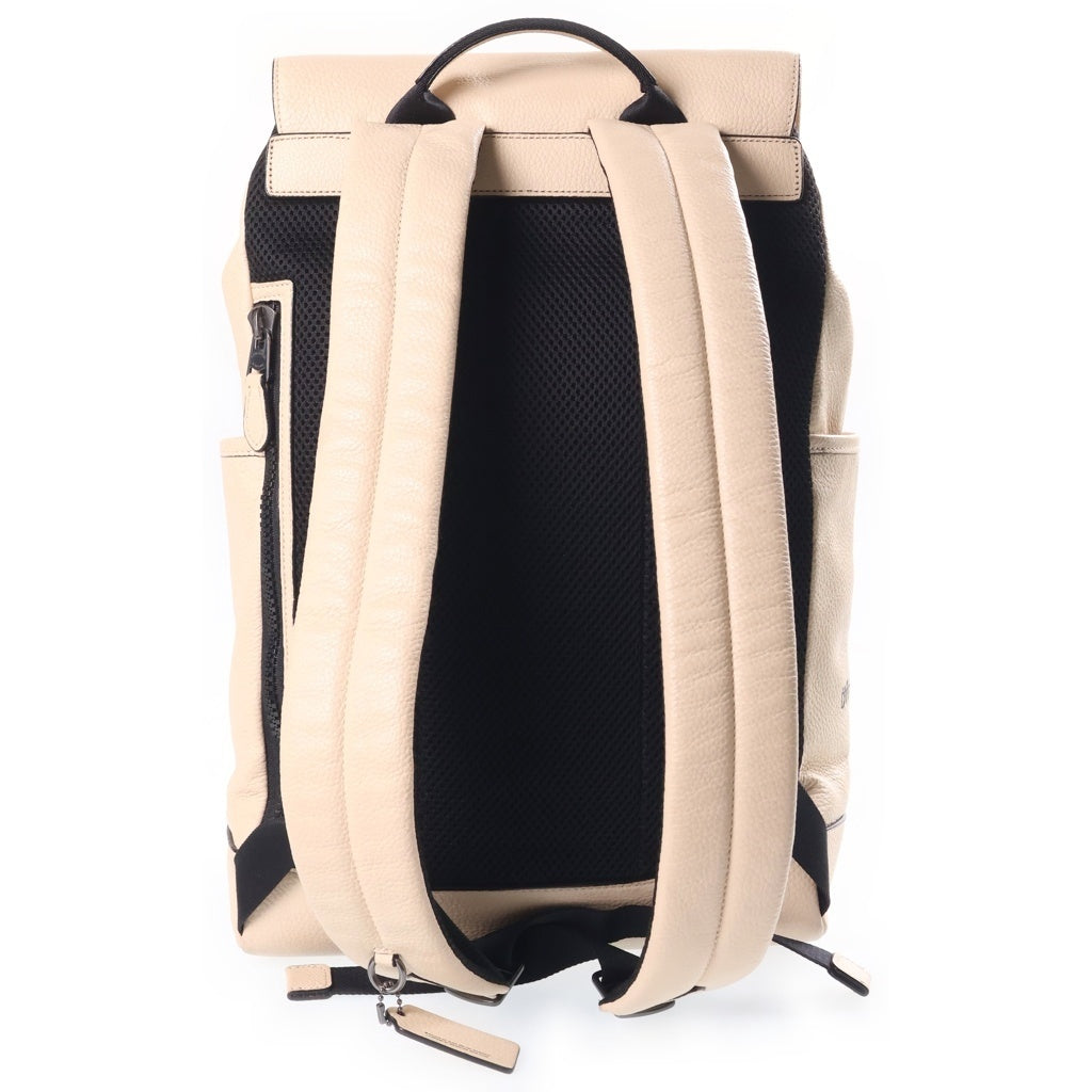 COACH(コーチ) ×Jean Michel Basquiat バスキア グラフィック レザー リュックサック バックパック ベージュ シルバー金具 C5427