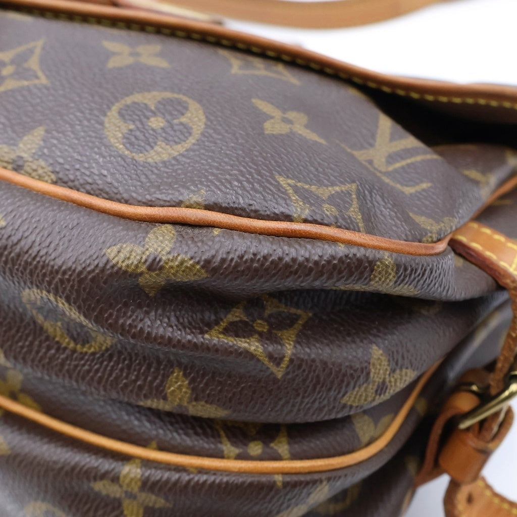 LOUIS VUITTON(ルイヴィトン) モノグラム ソミュール30 PVC レザー ショルダーバッグ ブラウン M42256 レディース