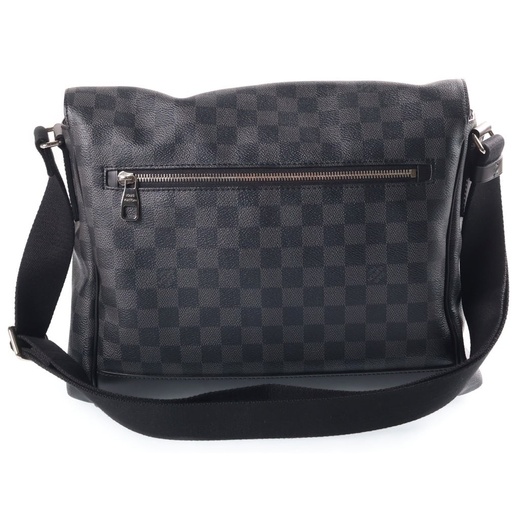 LOUIS VUITTON(ルイヴィトン) ダミエグラフィット メッセンジャーPM PVC レザー ショルダーバッグ ブラック シルバー金具 N41457