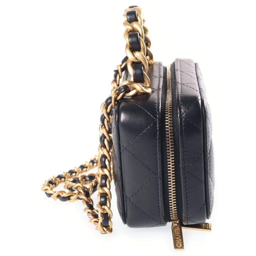 CHANEL(シャネル) スモール バニティ チェーンショルダーバッグ 黒 GD金具 レディース