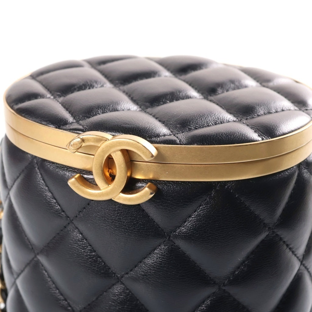 CHANEL(シャネル) マトラッセ ボックス バニティバッグ 黒 GD金具 AS2640 レディース