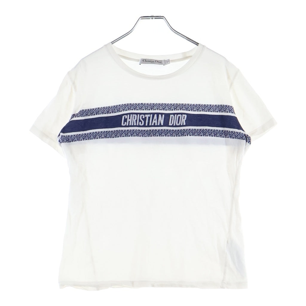 Christian Dior(クリスチャンディオール) 21SS コットン シグネチャーロゴ Tシャツ ホワイト #M 143T04A4043 レディース