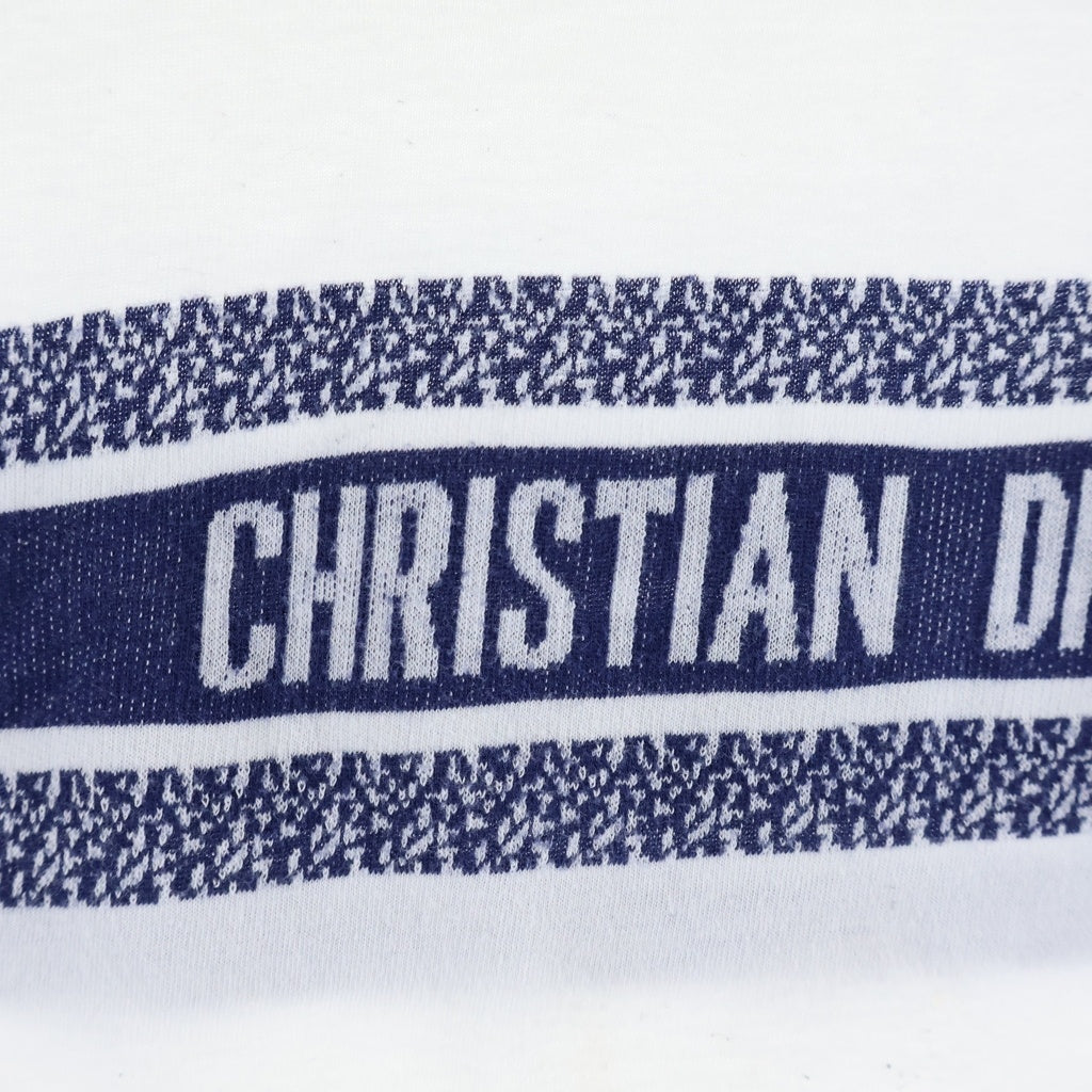 Christian Dior(クリスチャンディオール) 21SS コットン シグネチャーロゴ Tシャツ ホワイト #M 143T04A4043 レディース