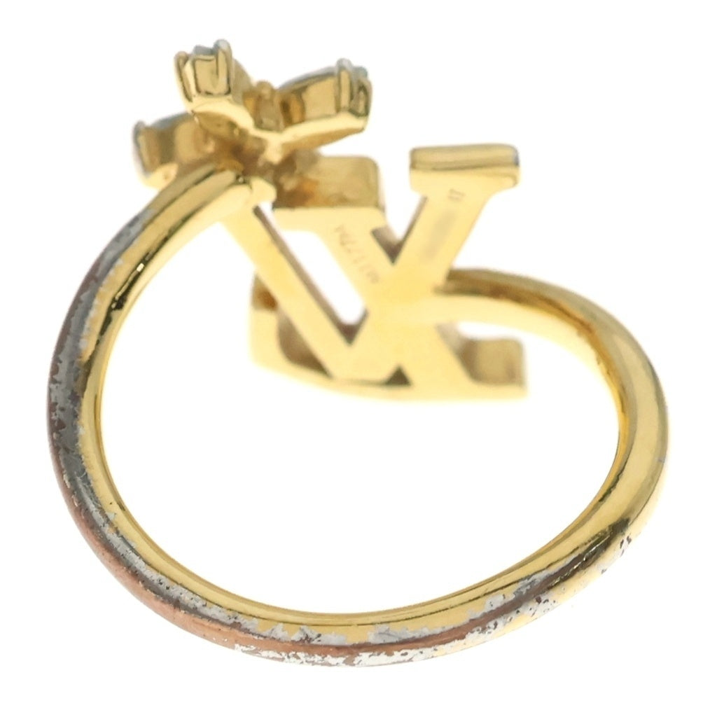 LOUIS VUITTON(ルイヴィトン) アイコニック フラワーリング メタル ゴールド ラインストーン #M M1177L レディース
