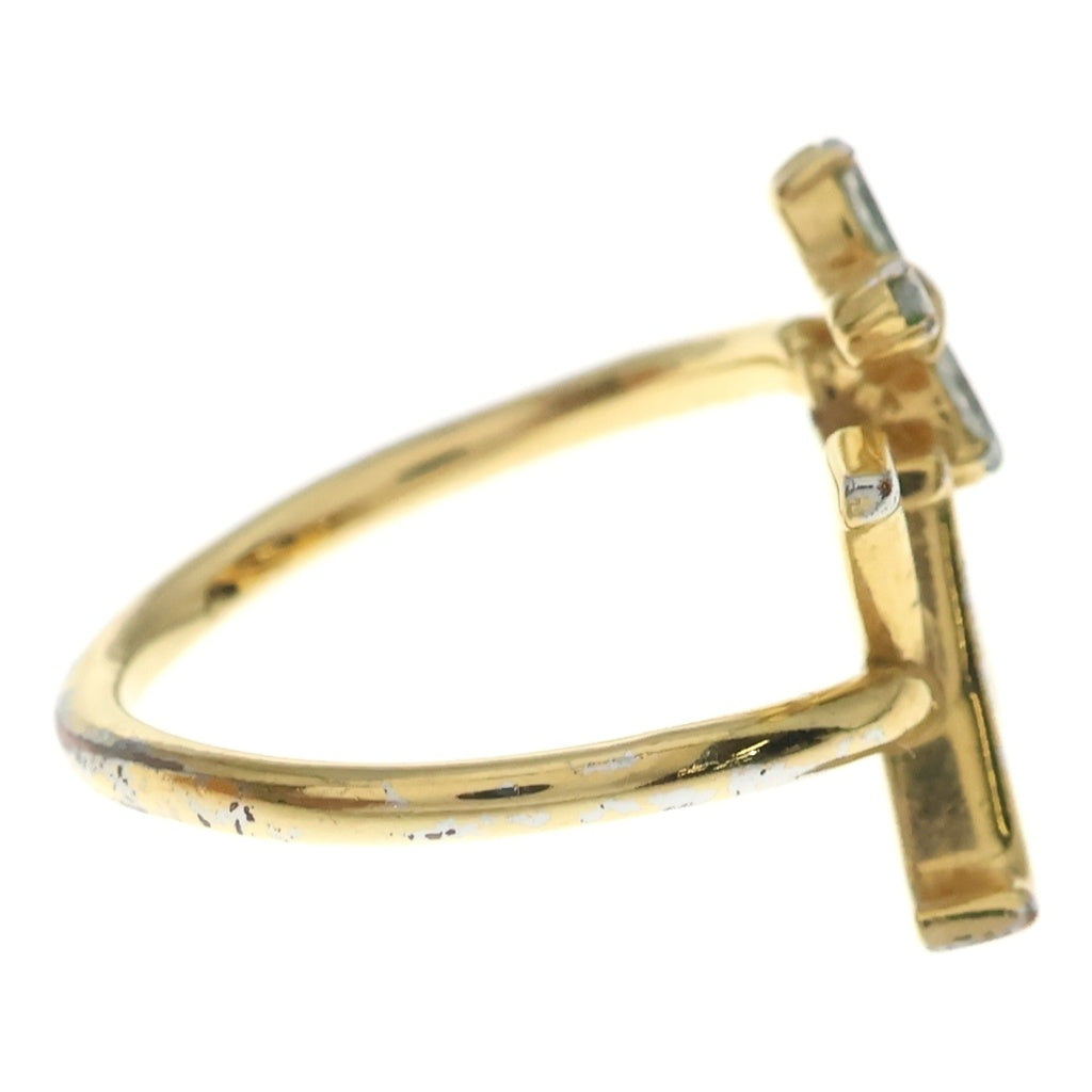 LOUIS VUITTON(ルイヴィトン) アイコニック フラワーリング メタル ゴールド ラインストーン #M M1177L レディース