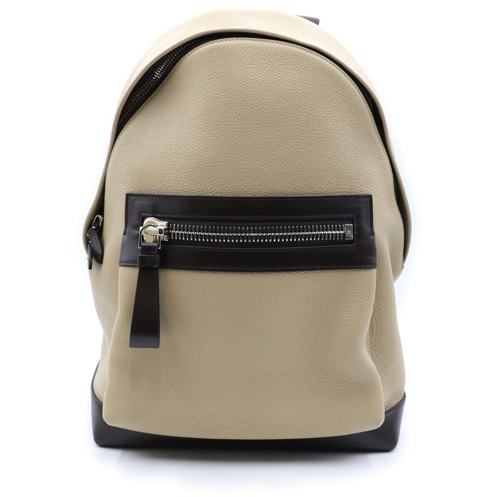 TOM FORD(トムフォード) バックリー バックパック リュック カーフレザー ベージュ/ブラウン H0397-LCL213S