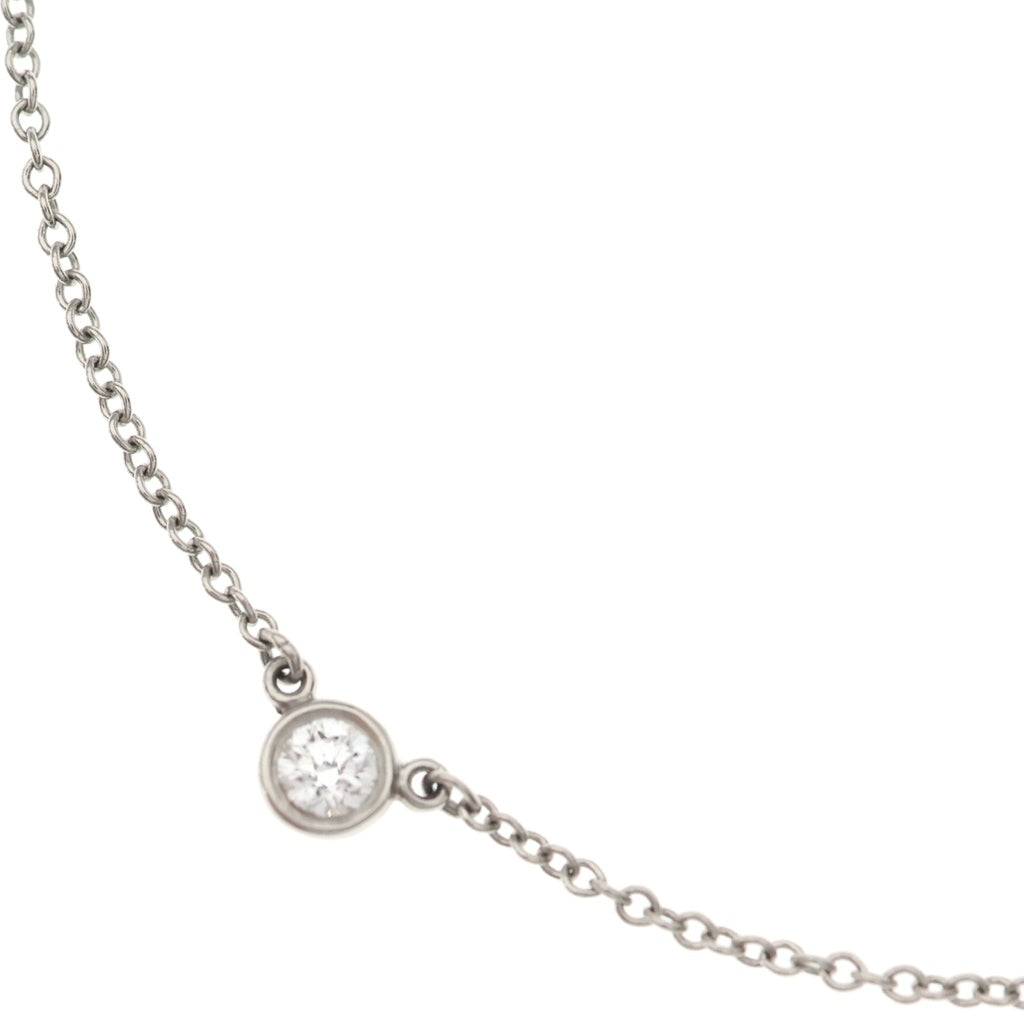 TIFFANY & Co.(ティファニー) バイザヤード 1Pダイヤ ネックレス ペンダント チェーン プラチナ Pt950 レディース