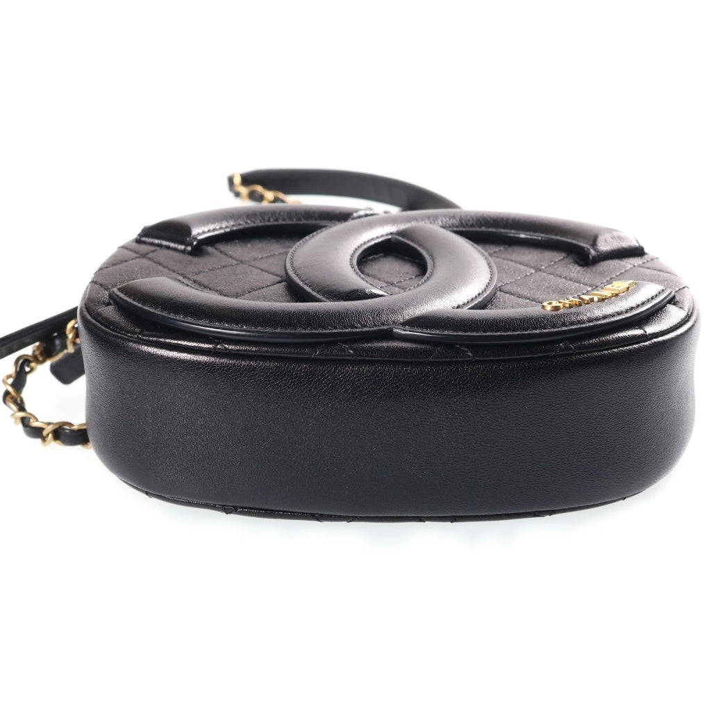 CHANEL(シャネル) ビッグココ カメラバッグ チェーンショルダーバッグ ブラック ラムスキン 30番台 AS1757 ゴールド金具 レディース