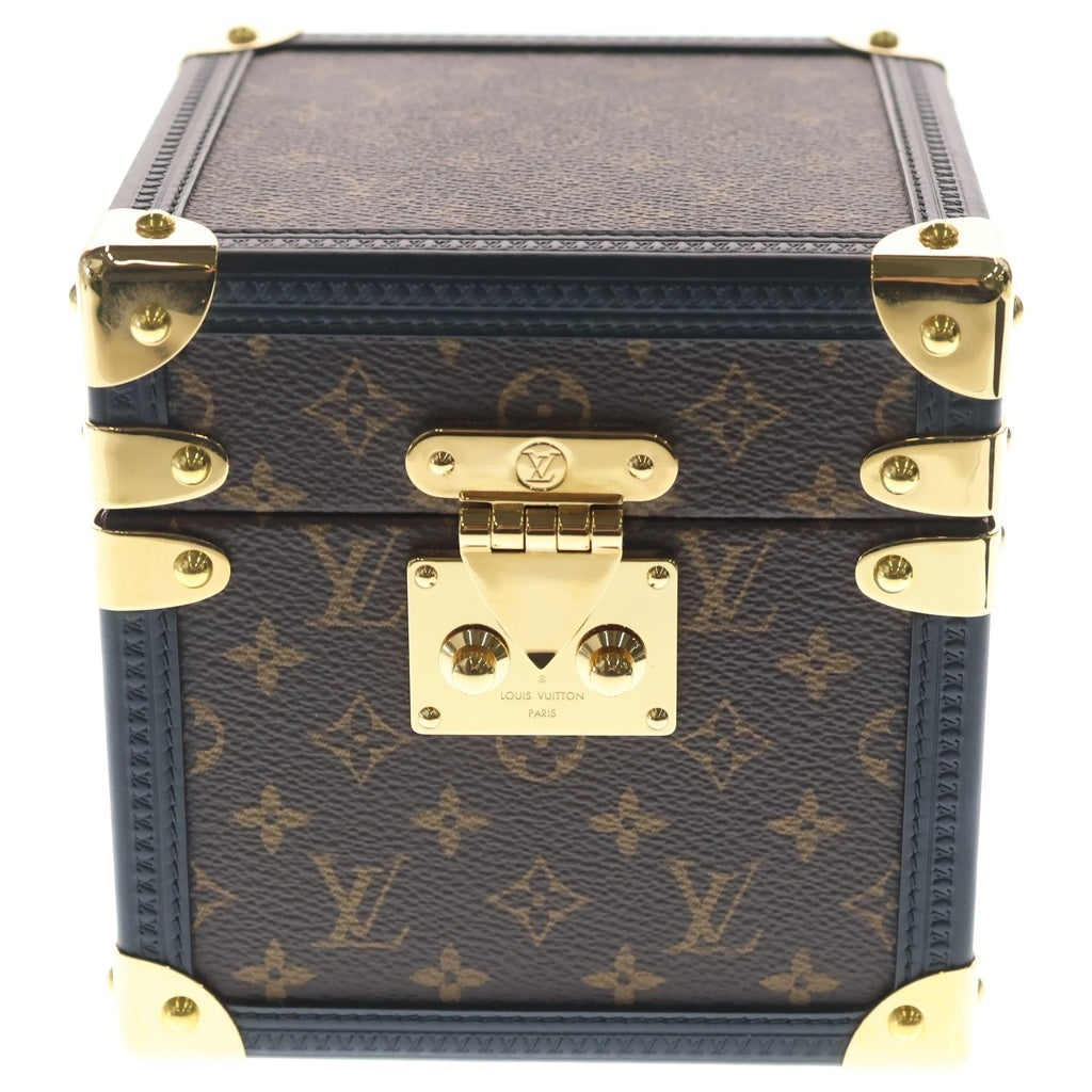 LOUIS VUITTON(ルイヴィトン) タンブール デュアルタイム テーブルクロック トランク ゴールド ブラウン文字盤 SS/QZ Q1Q040
