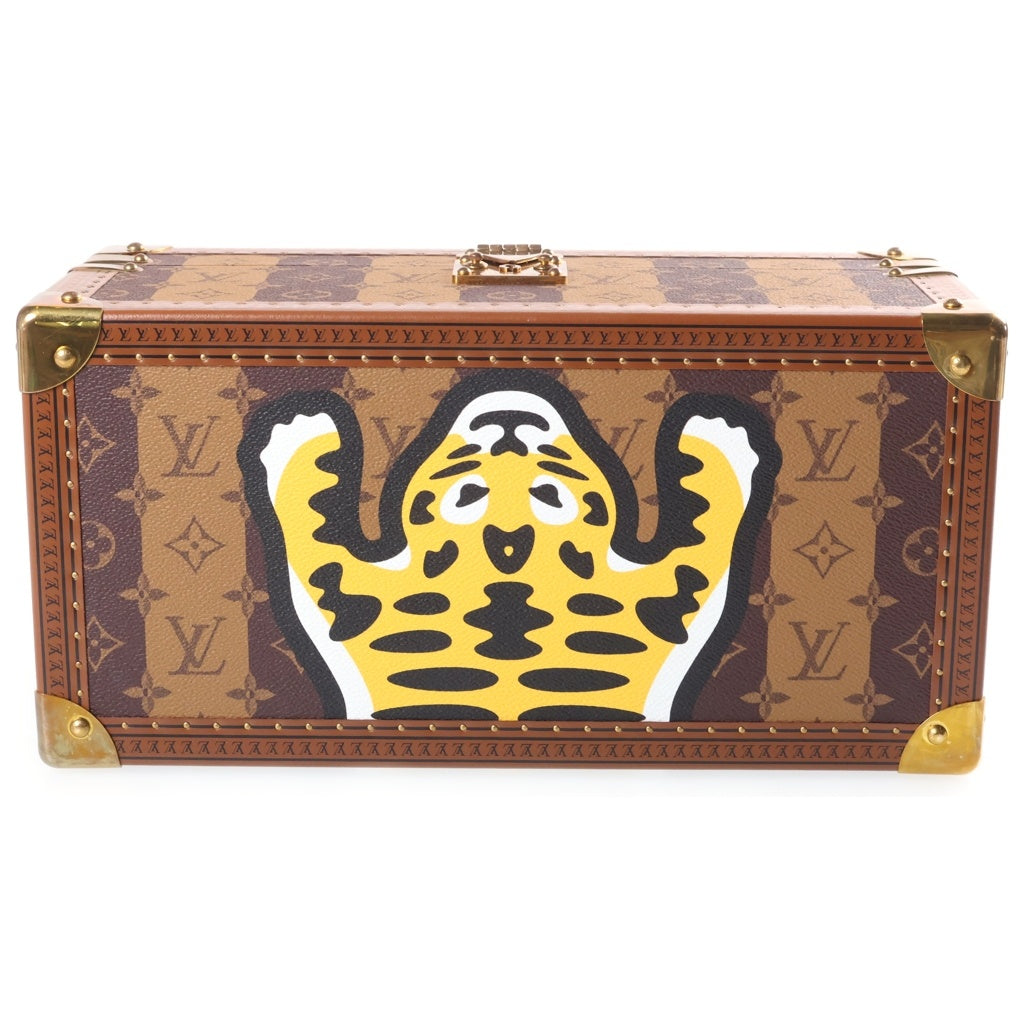 LOUIS VUITTON(ルイヴィトン) ×NIGO ニゴー モノグラム ストライプ LVスクエアード コフレ アクセソワール バッグインポーチ ブラウン M20463 レディース
