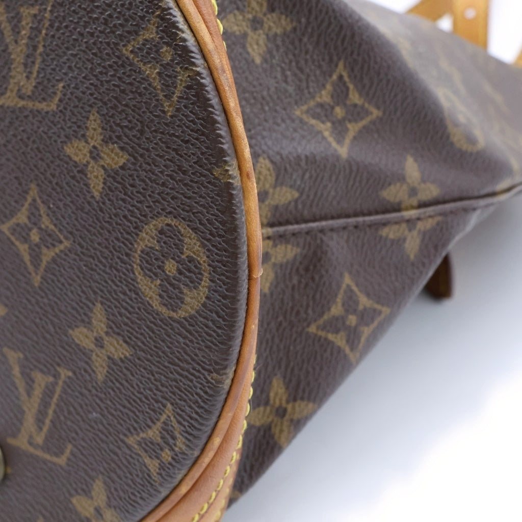 LOUIS VUITTON(ルイヴィトン) モノグラム バケットGM ハンドバッグ トートバッグ ブラウン レザー×PVC M42236 ゴールド金具 レディース