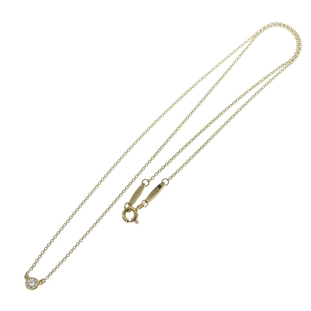 TIFFANY & Co.(ティファニー) バイザヤード 1Pダイヤ ネックレス ペンダント チェーン イエローゴールド Au750 レディース