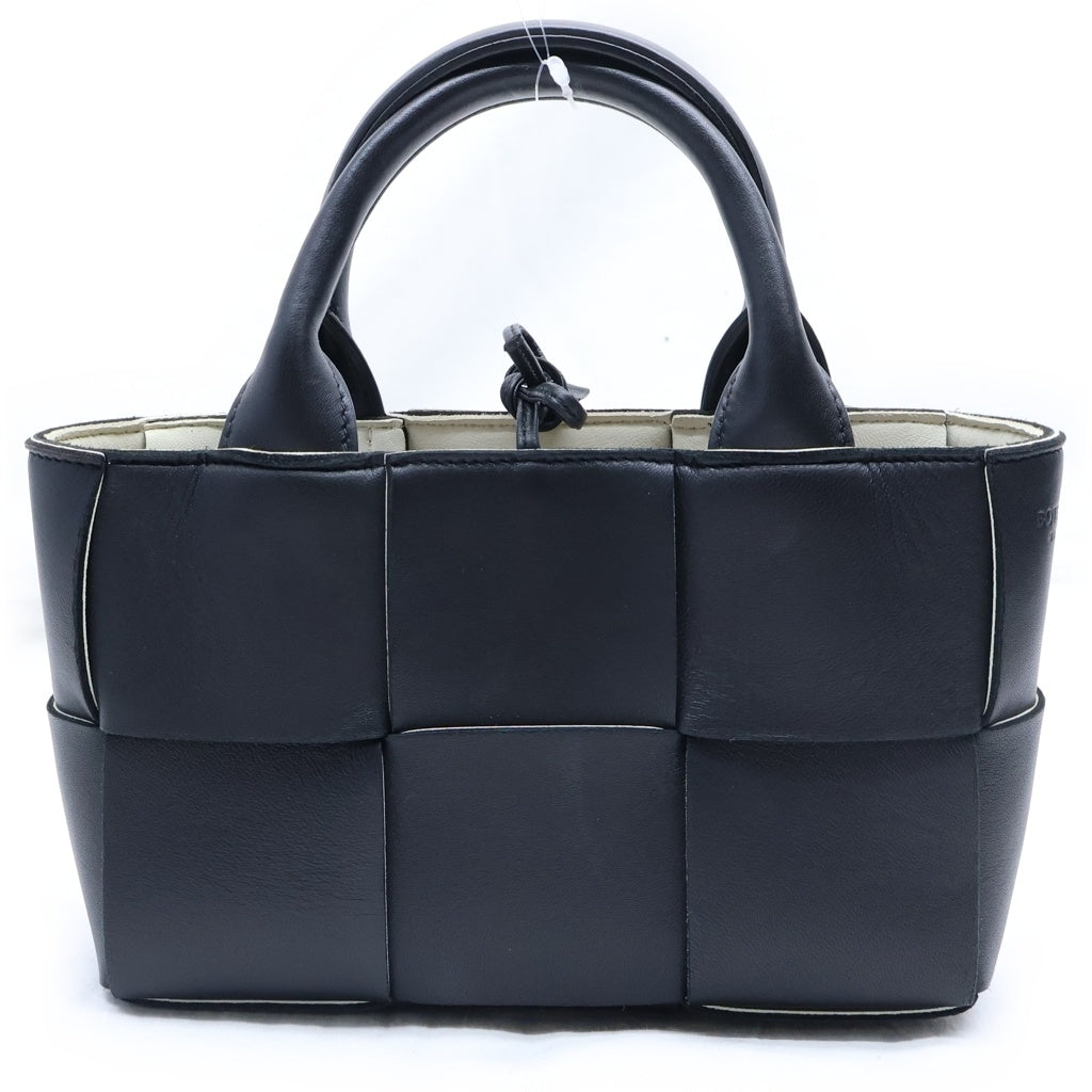BOTTEGA VENETA(ボッテガヴェネタ) キャンディ アルコ トート 2WAYハンドバッグ ショルダーバッグ ブラック レザー シルバー金具 レディース