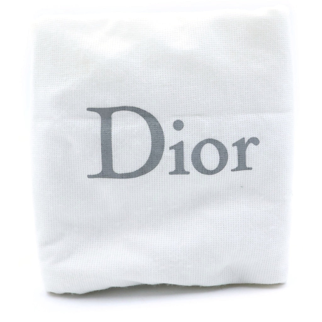 Christian Dior(クリスチャンディオール) カレーニナ ギャザー ハンドバック ネイビー レザー シルバー金具 レディース