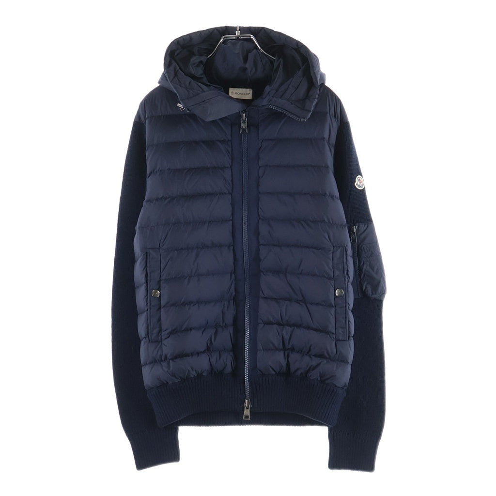 MONCLER(モンクレール) MAGLIONE TRICOT E20919402800 ニット切替カーディガン ジャケット ネイビー