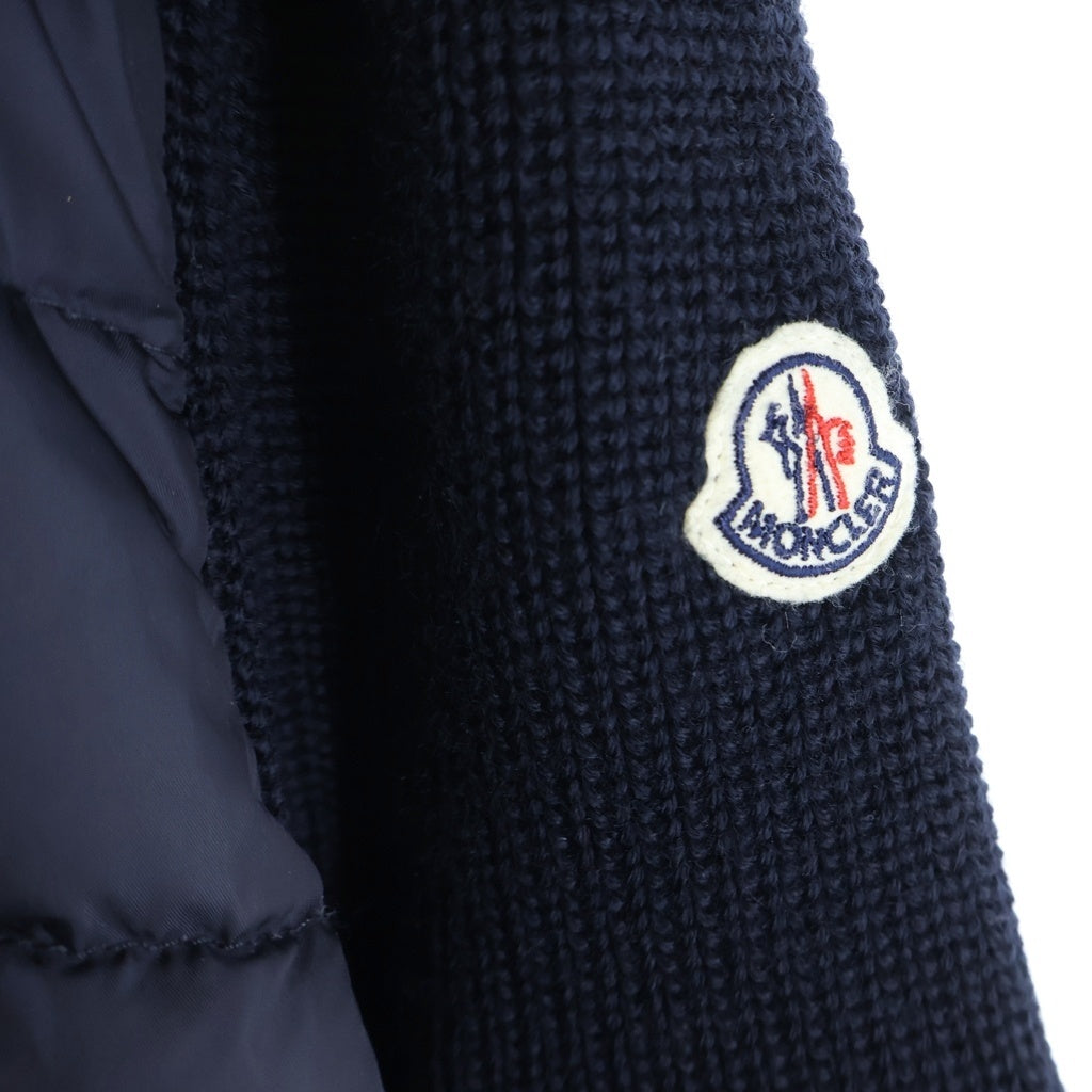 MONCLER(モンクレール) MAGLIONE TRICOT E20919402800 ニット切替カーディガン ジャケット ネイビー