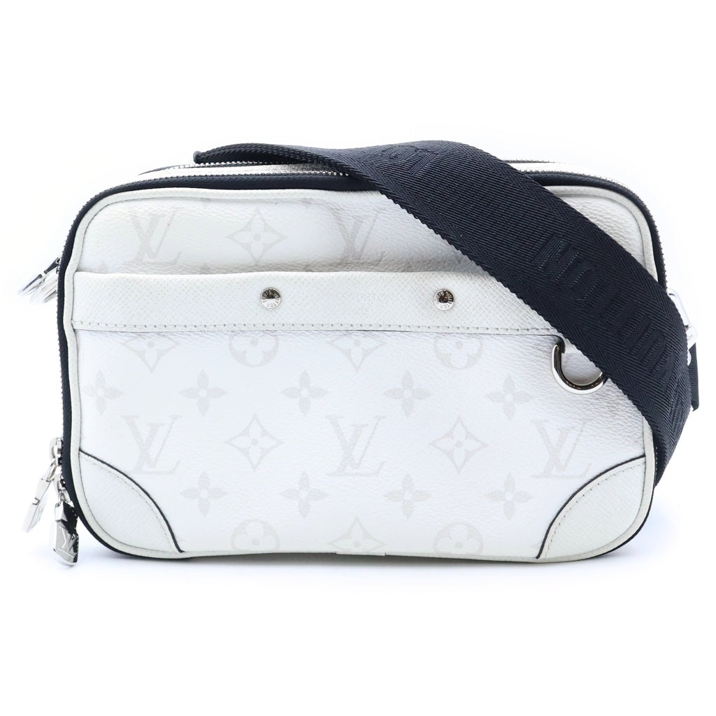 LOUIS VUITTON(ルイヴィトン) タイガラマ アルファメッセンジャー ブロン ショルダーバッグ ホワイト レザー×PVC M31069 シルバー金具 レディース