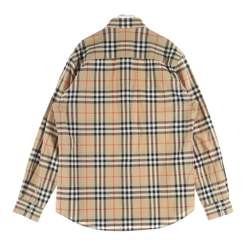 BURBERRY(バーバリー) ノバチェック 長袖レギュラーカラーシャツ ベージュ #M 8020863