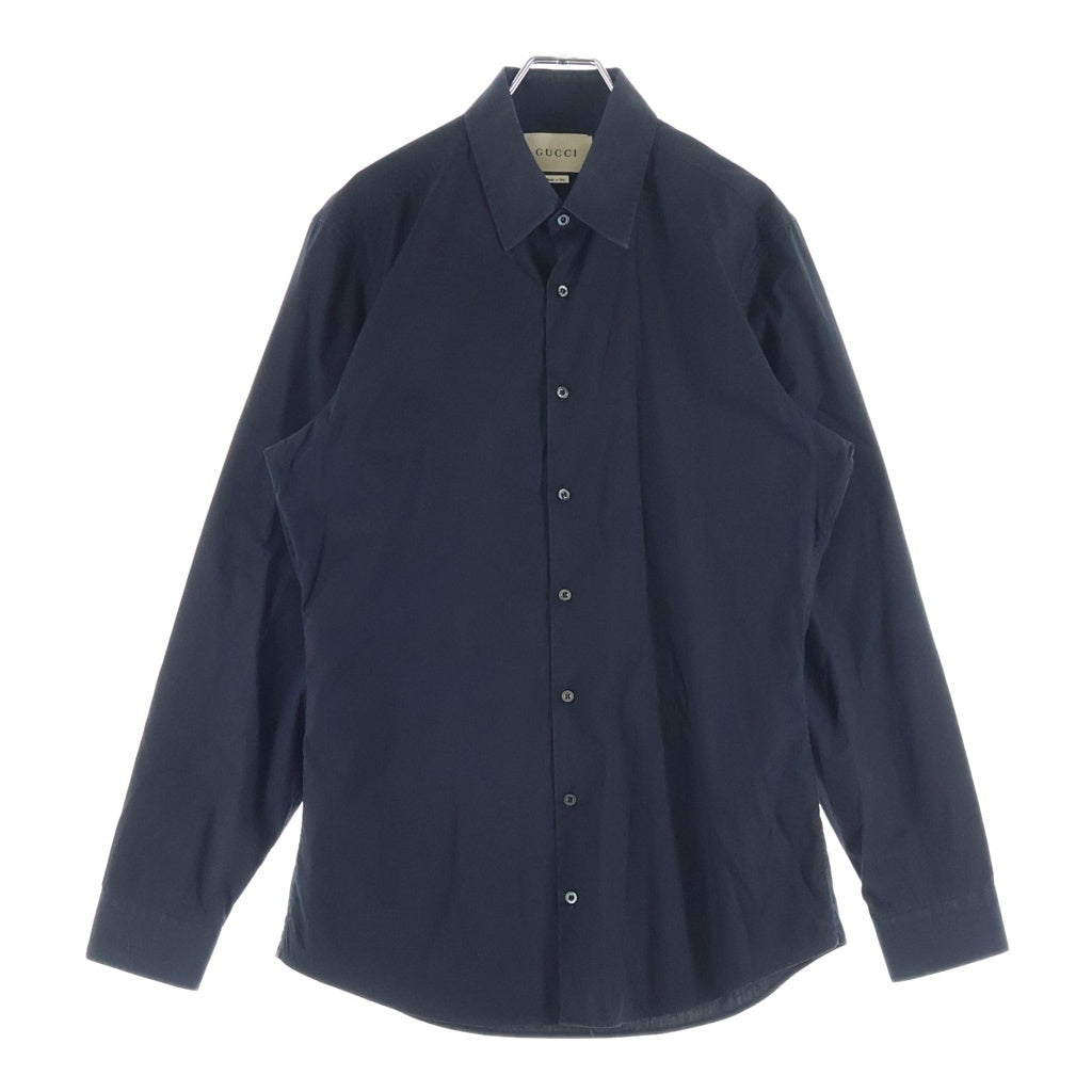 GUCCI(グッチ) ロングスリーブ長袖コットンシャツ ブラック #39 337685 Z4656