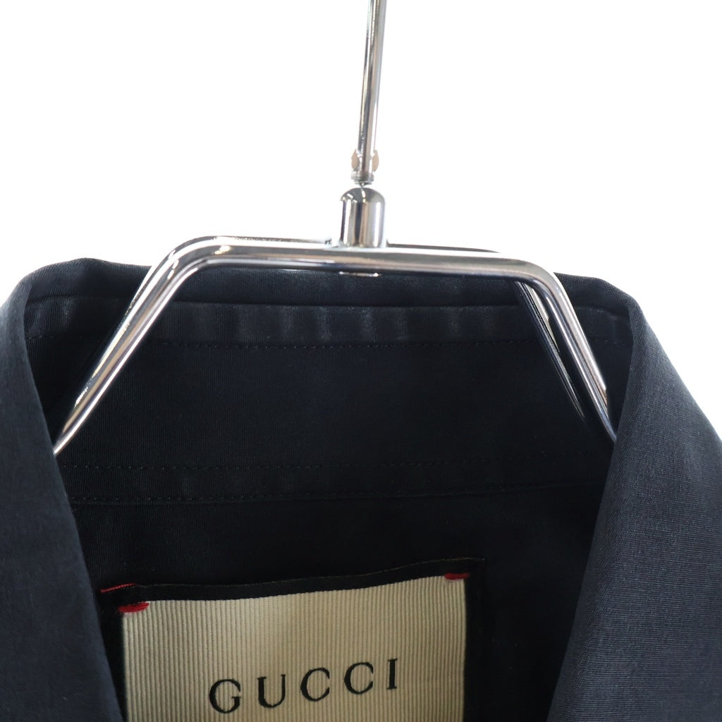 GUCCI(グッチ) ロングスリーブ長袖コットンシャツ ブラック #39 337685 Z4656