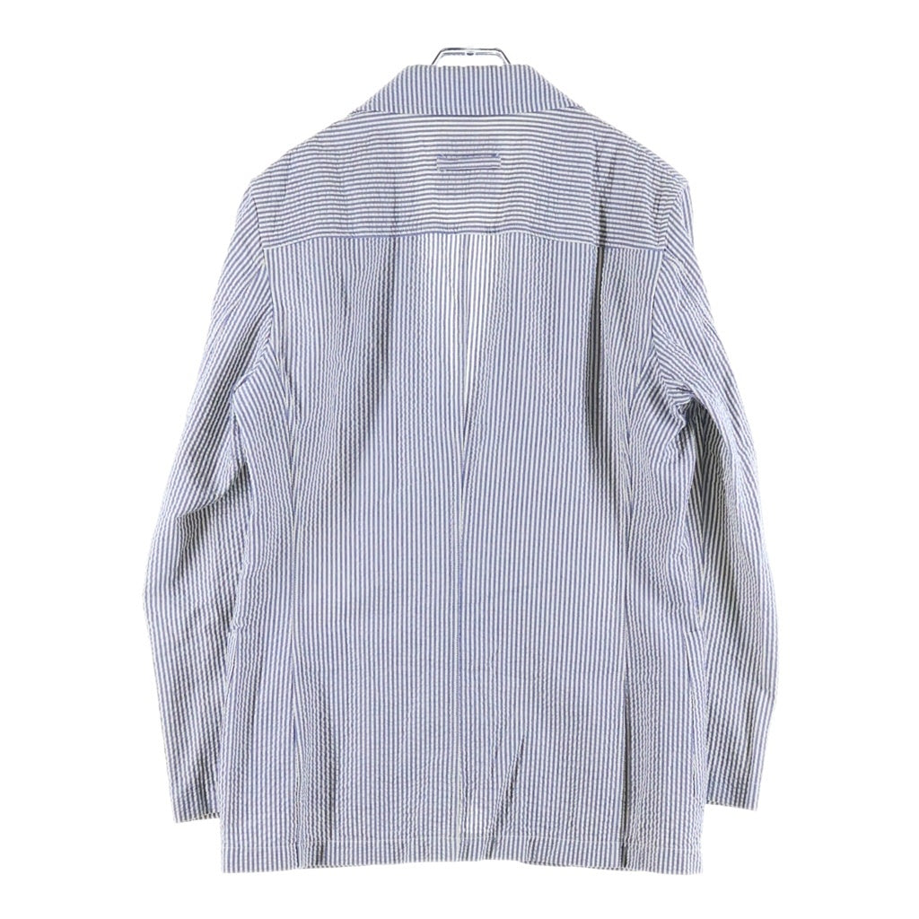 T-JACKET(ティー ジャケット) ストライプ総柄 2B テーラードジャケット ライトブルー 51G419J