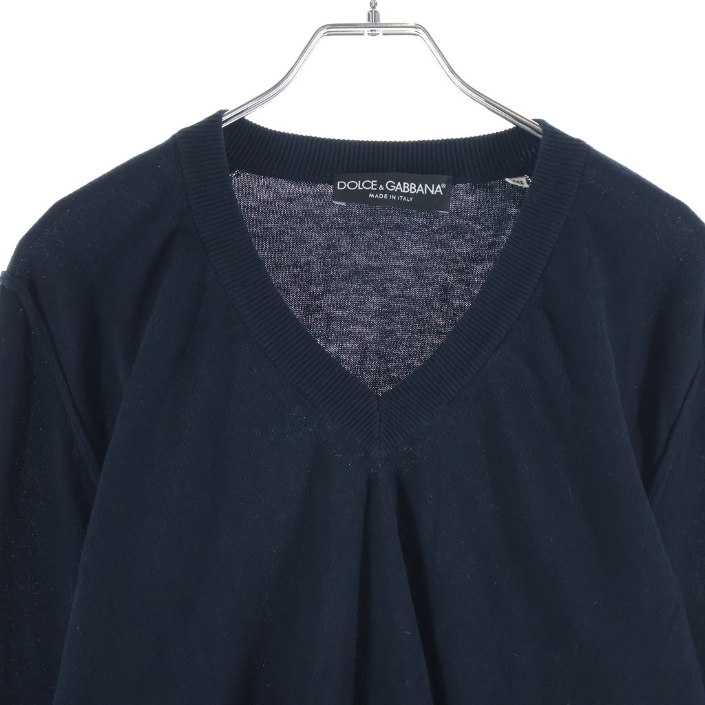 J&ANS DOLCE&GABBANA(ドルチェアンドガッバーナ) Vネック長袖ニット ネイビー #46