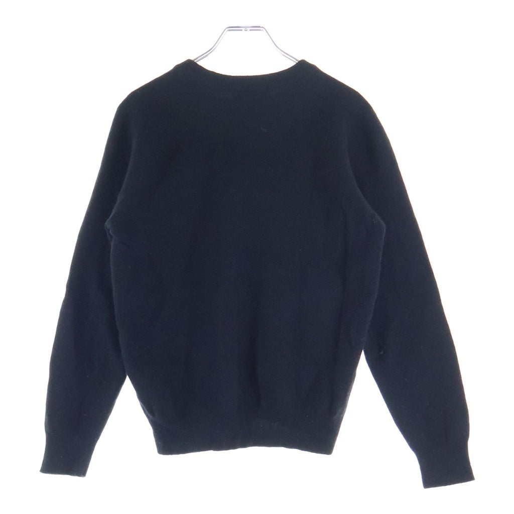 ami(アミ) カシミヤ混 クルーネックウールニット ブラック #M