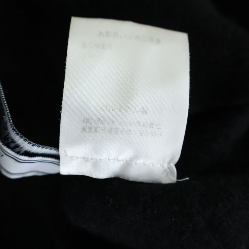 ami(アミ) カシミヤ混 クルーネックウールニット ブラック #M