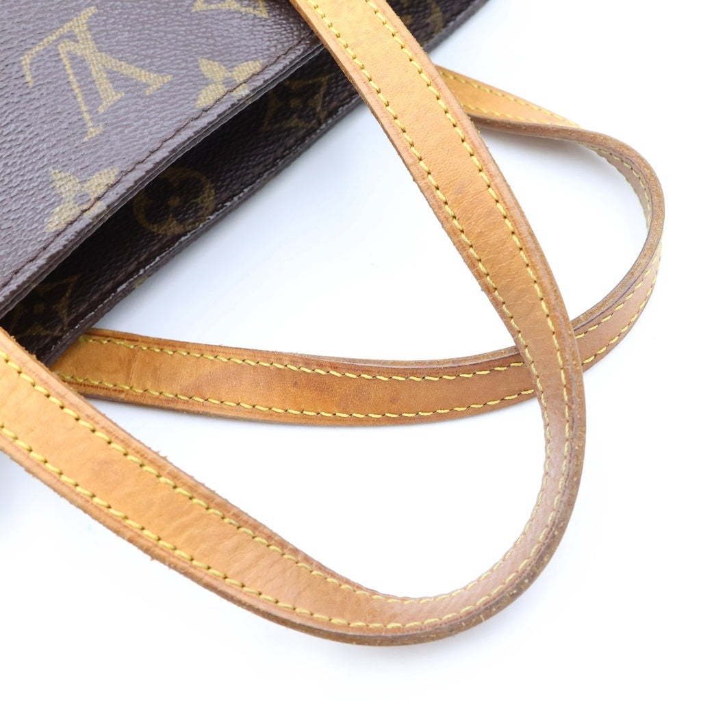 LOUIS VUITTON(ルイヴィトン) モノグラム ヴァヴァンPM ハンドバッグ ミニトートバッグ ブラウン レザー×PVC M51172 ゴールド金具 レディース