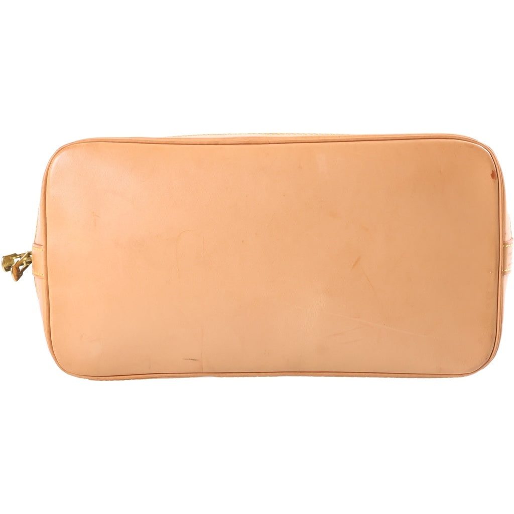 LOUIS VUITTON(ルイヴィトン) モノグラム アルマPM ハンドバッグ ブラウン レザー×PVC M51130 ゴールド金具 レディース