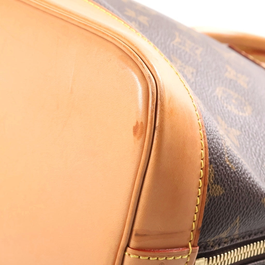 LOUIS VUITTON(ルイヴィトン) モノグラム アルマPM ハンドバッグ ブラウン レザー×PVC M51130 ゴールド金具 レディース