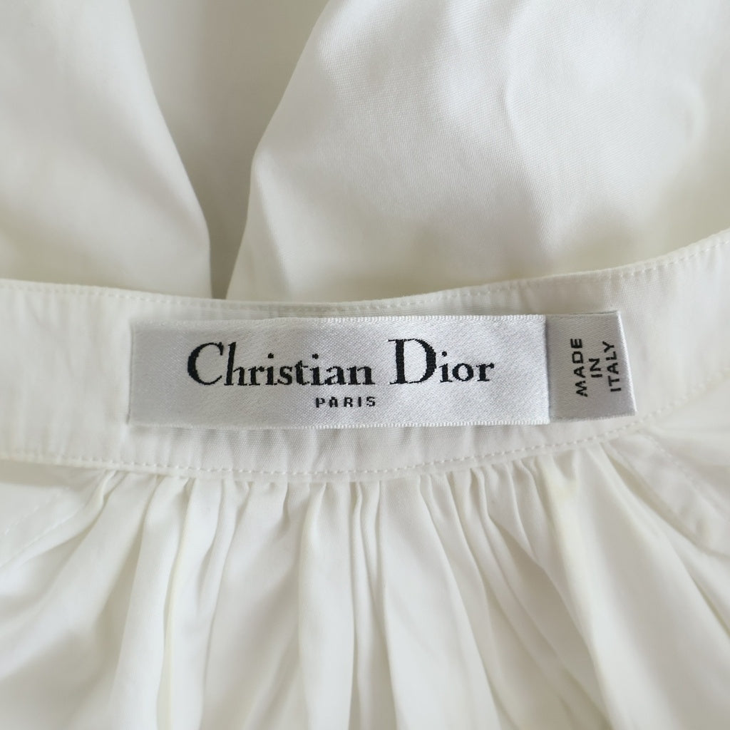 Christian Dior(クリスチャンディオール) BEE ビー刺繍 コットンブラウス ホワイト #36 411B34A3356 レディース