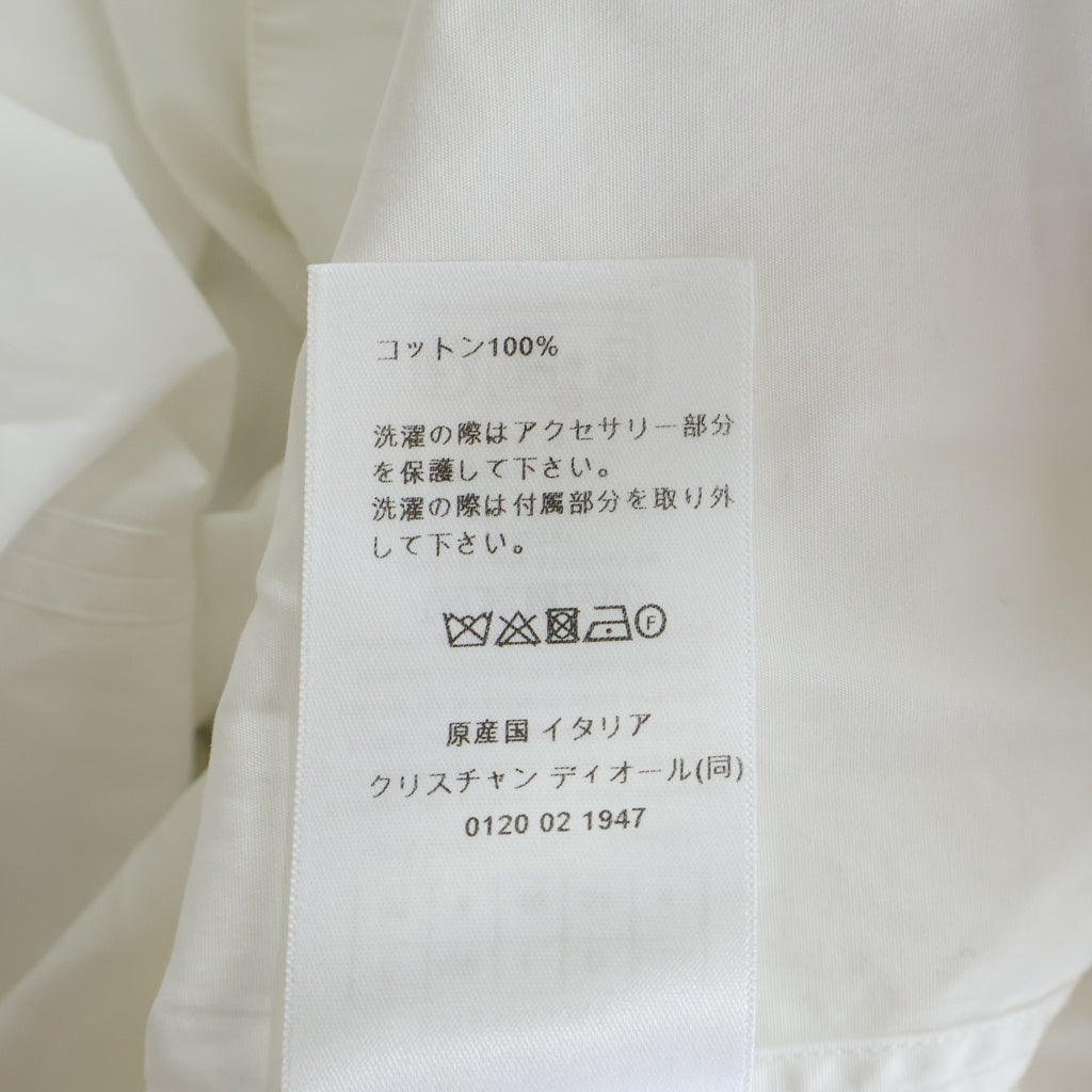 Christian Dior(クリスチャンディオール) BEE ビー刺繍 コットンブラウス ホワイト #36 411B34A3356 レディース