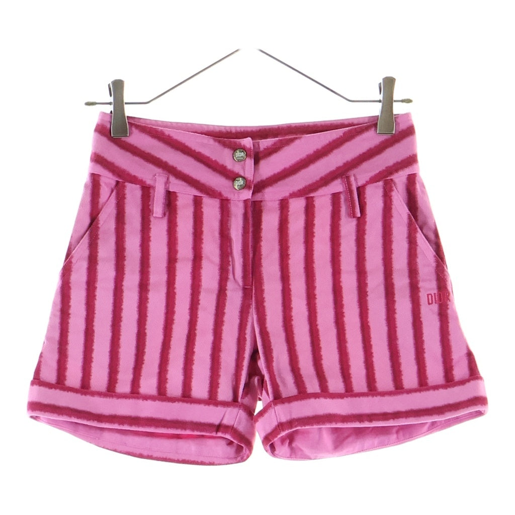 Christian Dior(クリスチャンディオール) キッズ ストライプ ショートデニムパンツ ピンク #13 2SBM12SHTA レディース