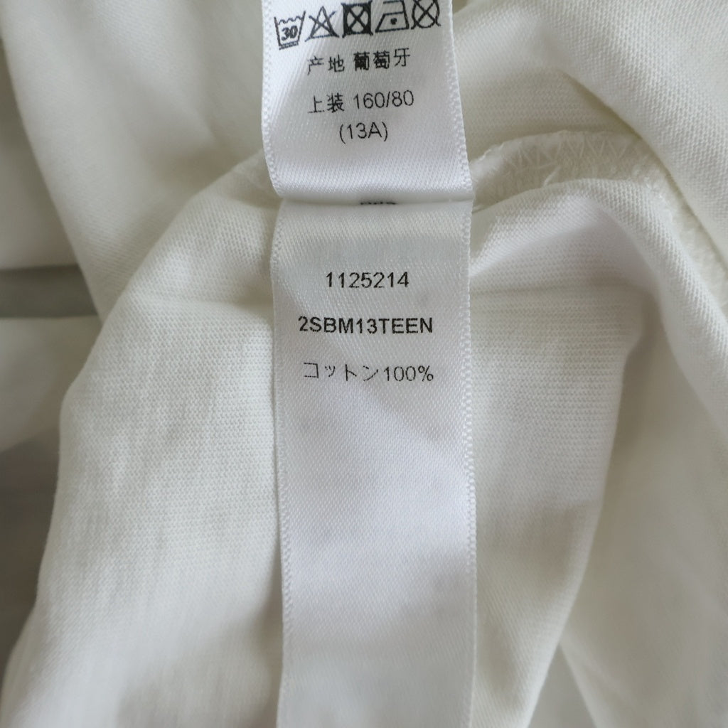 Christian Dior(クリスチャンディオール) キッズ フロントロゴ刺繍半袖コットンTシャツ カットソー ホワイト #13 2SBM13TEEN レディース