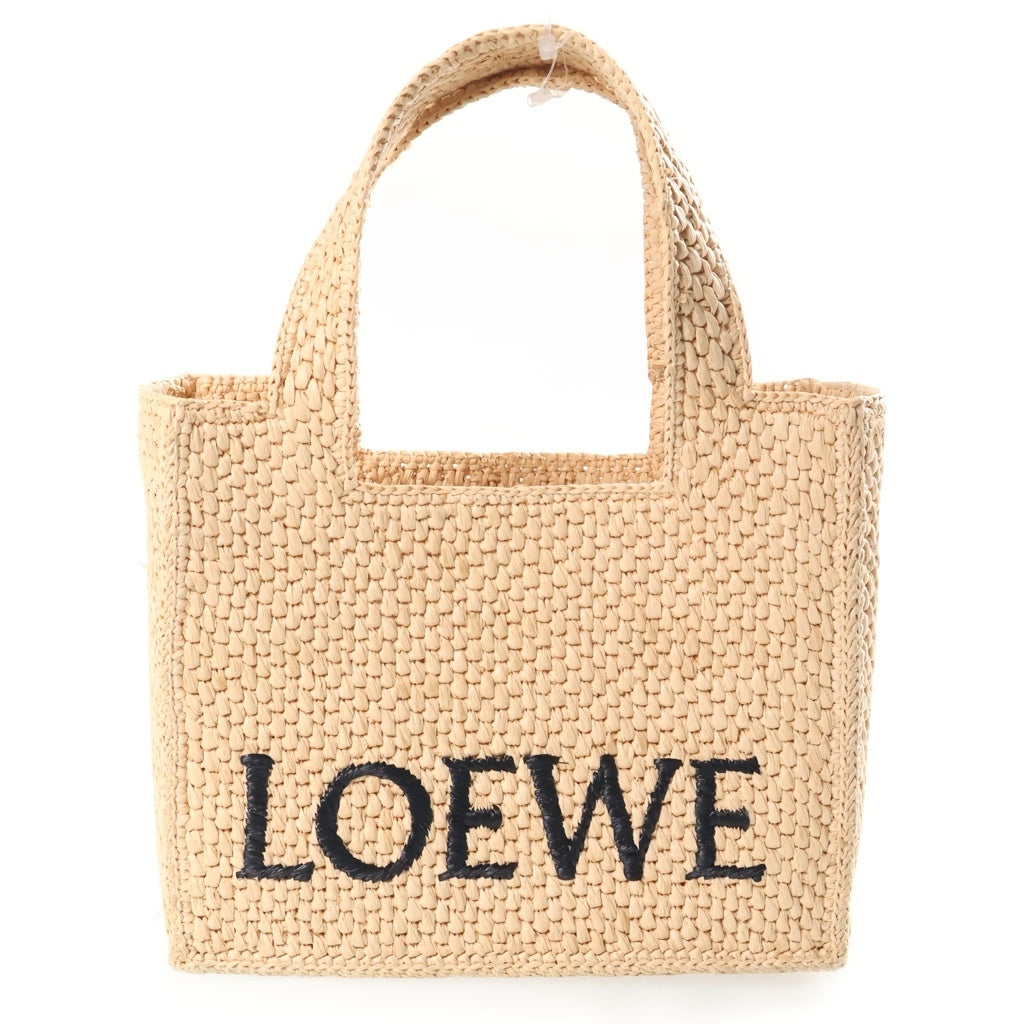 LOEWE(ロエベ) ロエベフォント トートバッグ ミニ ハンドバッグ ショルダーバッグ 2WAY ナチュラル×ブラウン A685V46X01 レディース