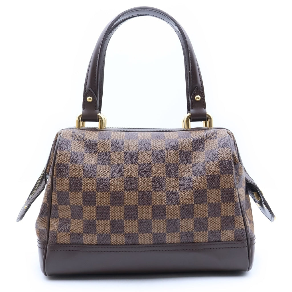 LOUIS VUITTON(ルイヴィトン) ダミエ ナイツブリッジ ハンドバッグ ブラウン レザー×PVC N51201 ゴールド金具 レディース