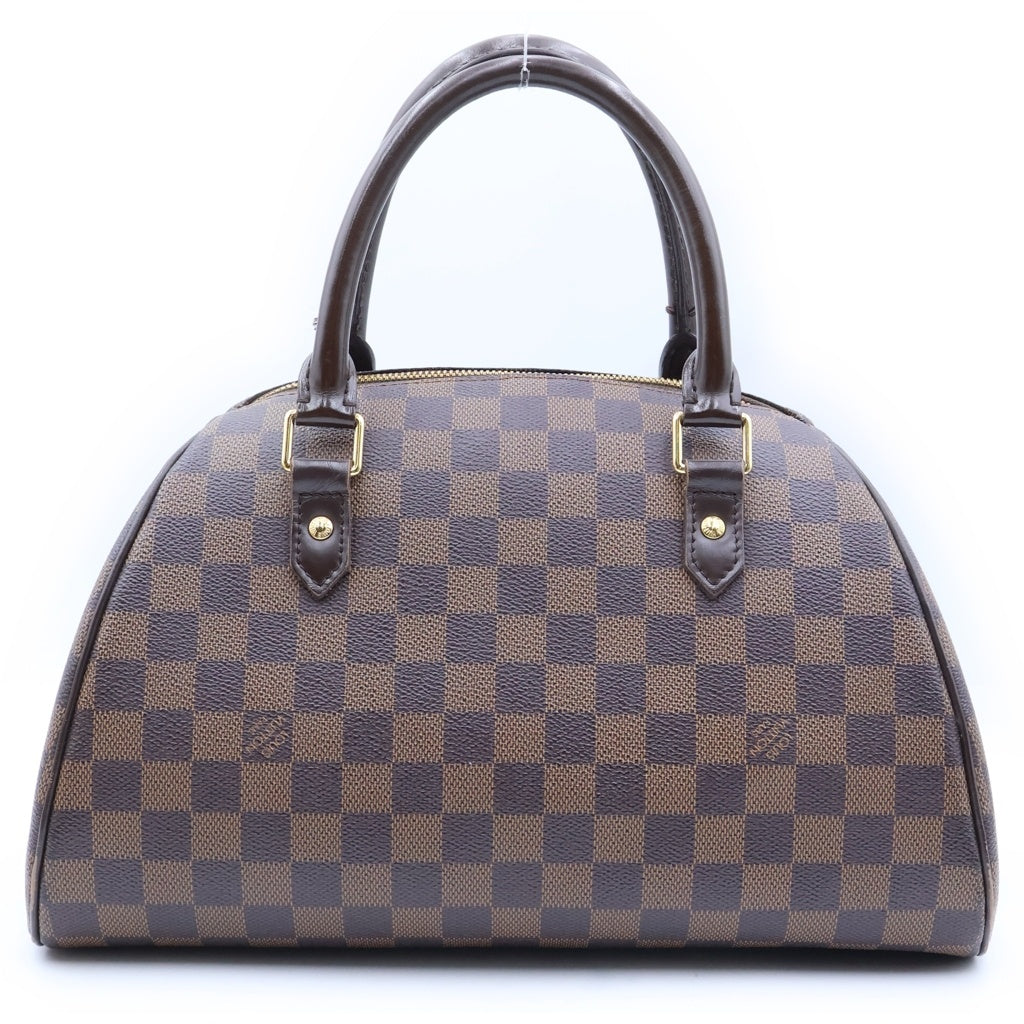 LOUIS VUITTON(ルイヴィトン) ダミエ リベラMM ハンドバッグ ブラウン レザー×PVC N41434 ゴールド金具 レディース