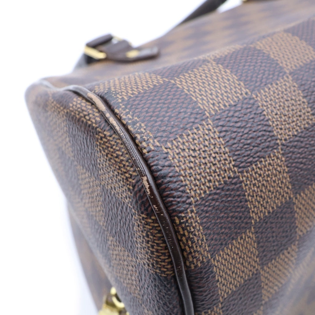 LOUIS VUITTON(ルイヴィトン) ダミエ リベラMM ハンドバッグ ブラウン レザー×PVC N41434 ゴールド金具 レディース