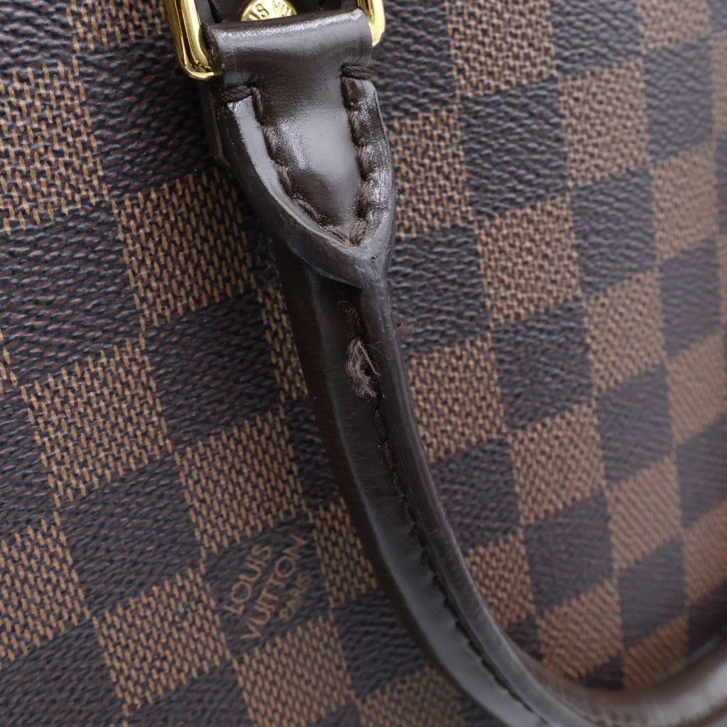 LOUIS VUITTON(ルイヴィトン) ダミエ リベラMM ハンドバッグ ブラウン レザー×PVC N41434 ゴールド金具 レディース