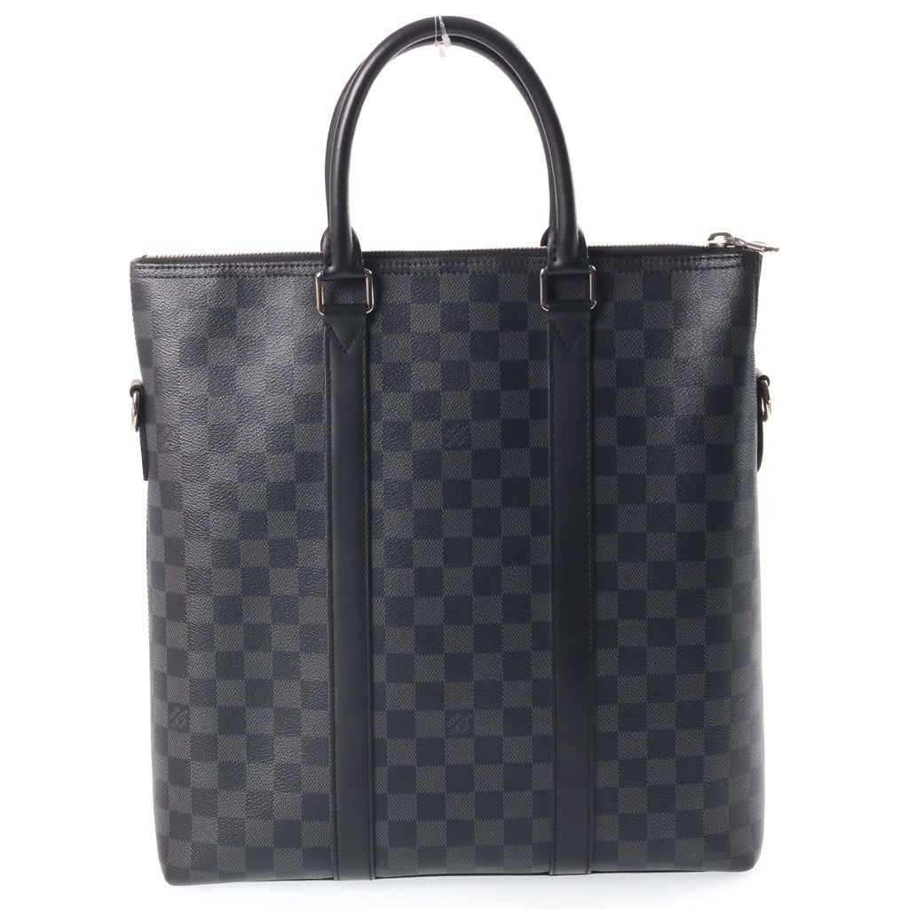 LOUIS VUITTON(ルイヴィトン) ダミエグラフィット アントン 2WAYハンドバッグ トートバッグ ショルダーバッグ ブラック レザー×PVC N40000 シルバー金具